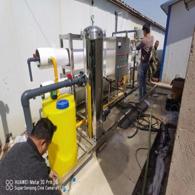祁縣某豆制品廠8噸每小時反滲透凈水設備安裝現場